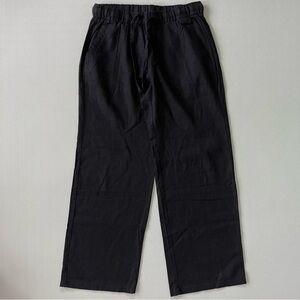 Linen Blend Casual Wide Leg High Waist Pants